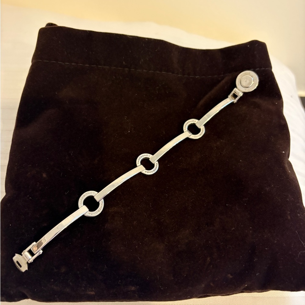 Silver Circle Link Bracelet